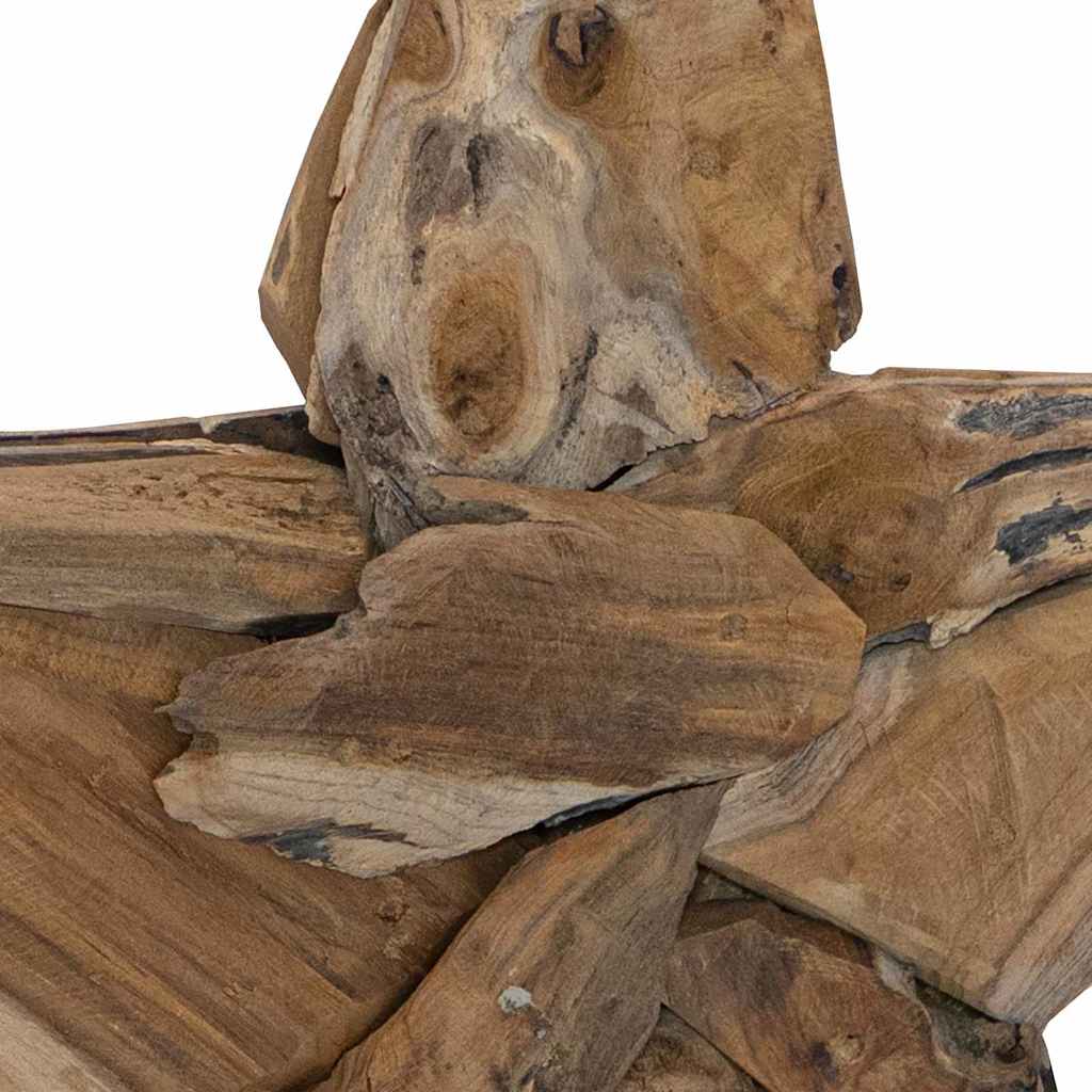 Christmas Star Brown 60 x 5 x 75 cm Solid Teak Wood